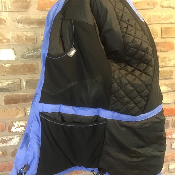 L.L. BEAN Woman’s Blue/Black Cinched Waist Ski Winter Primaloft Jacket Coat M - Picture 7 of 8